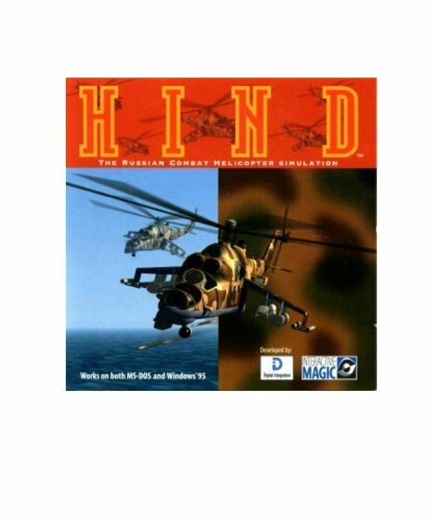 Hind - PC 1998 CD Combat Mi-24D Helicopter Flight Simulator Game