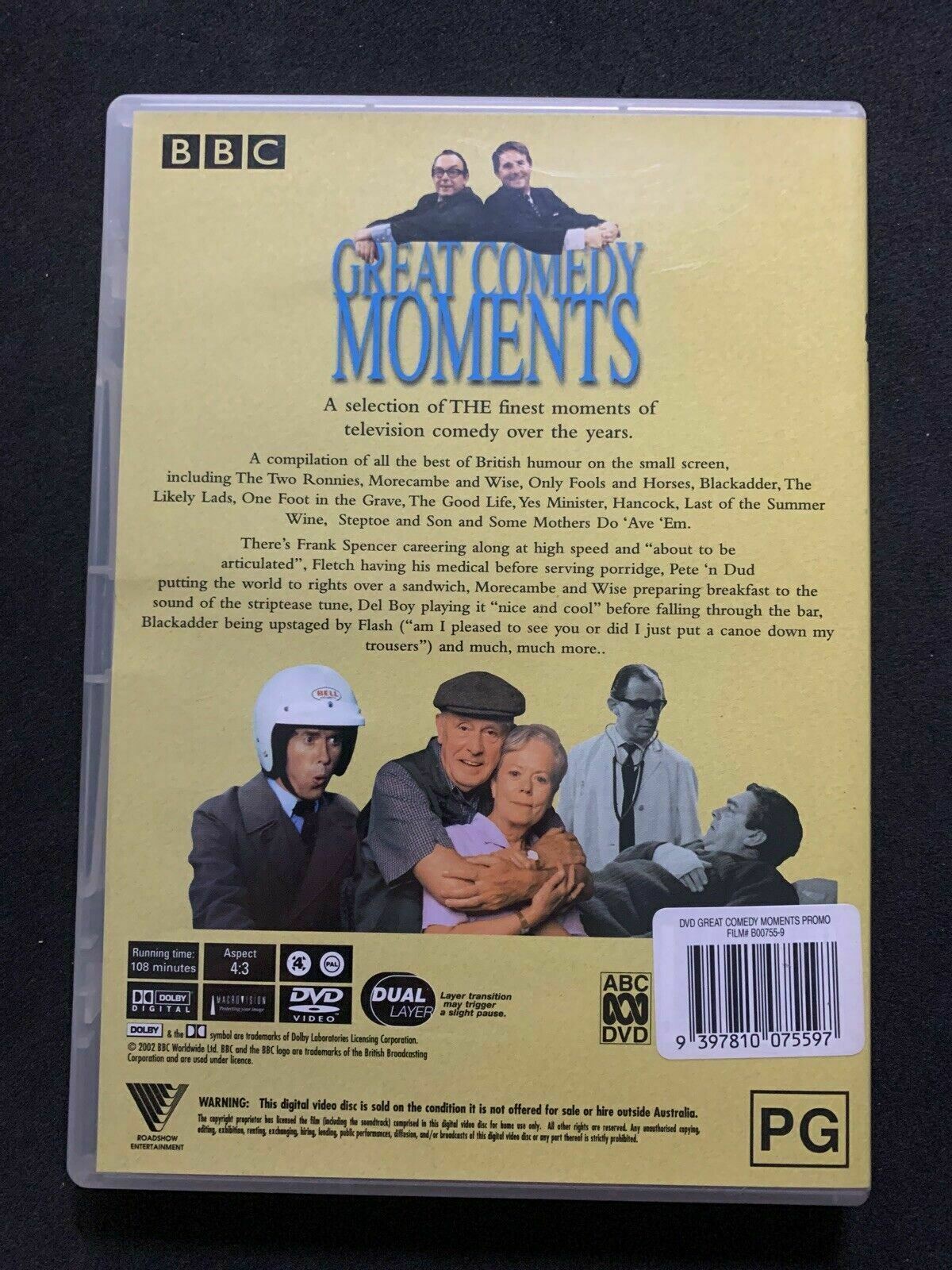 BBC Great Comedy Moments DVD Ronnie Barker Rowan Atkinson Region 4 bbc-great-comedy-moments-dvd-ronnie-barker-rowan-atkinson-region-4