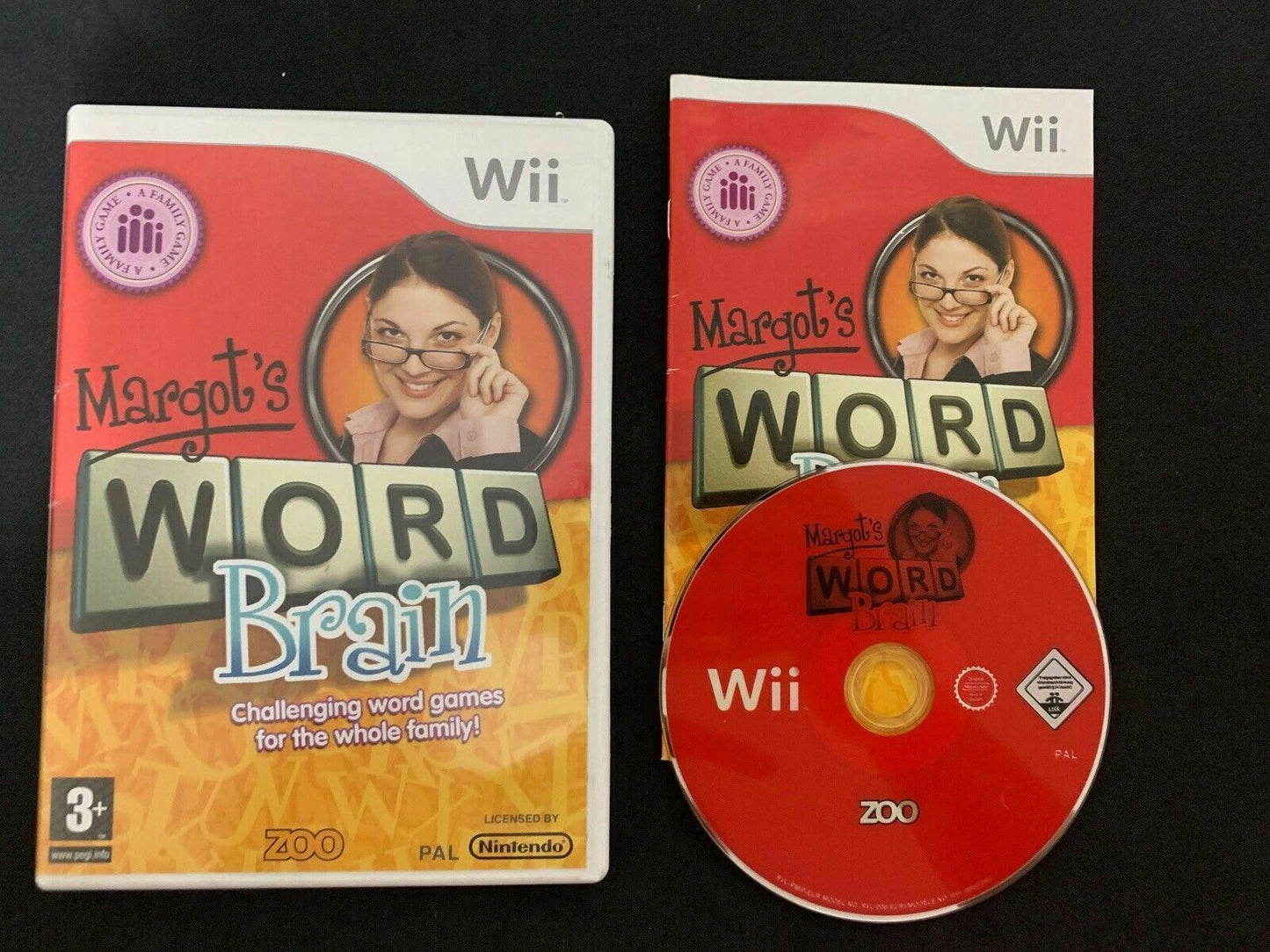 Margot's Word Brain - Nintendo Wii PAL Game with Manual