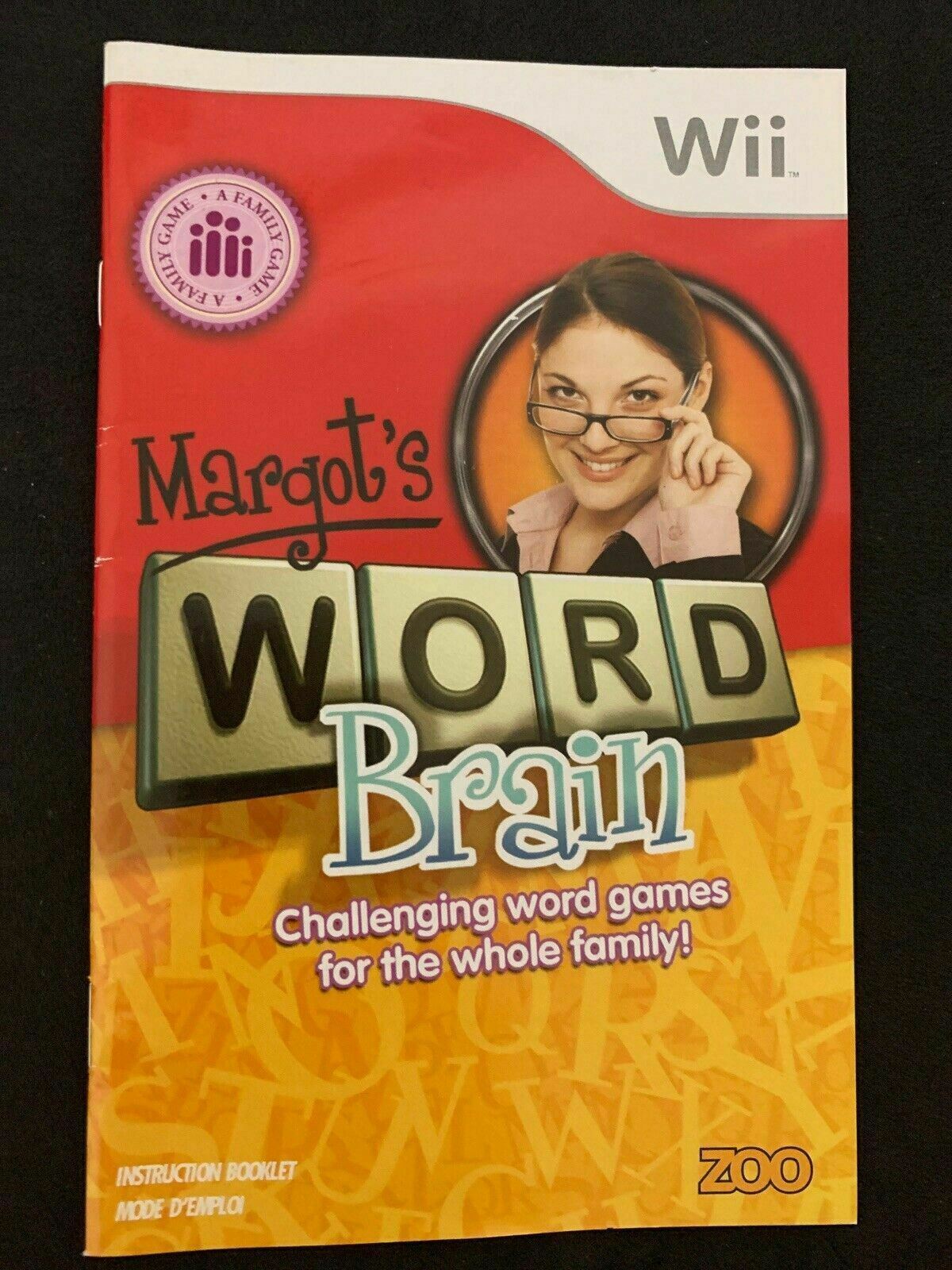 Margot's Word Brain - Nintendo Wii PAL Game with Manual