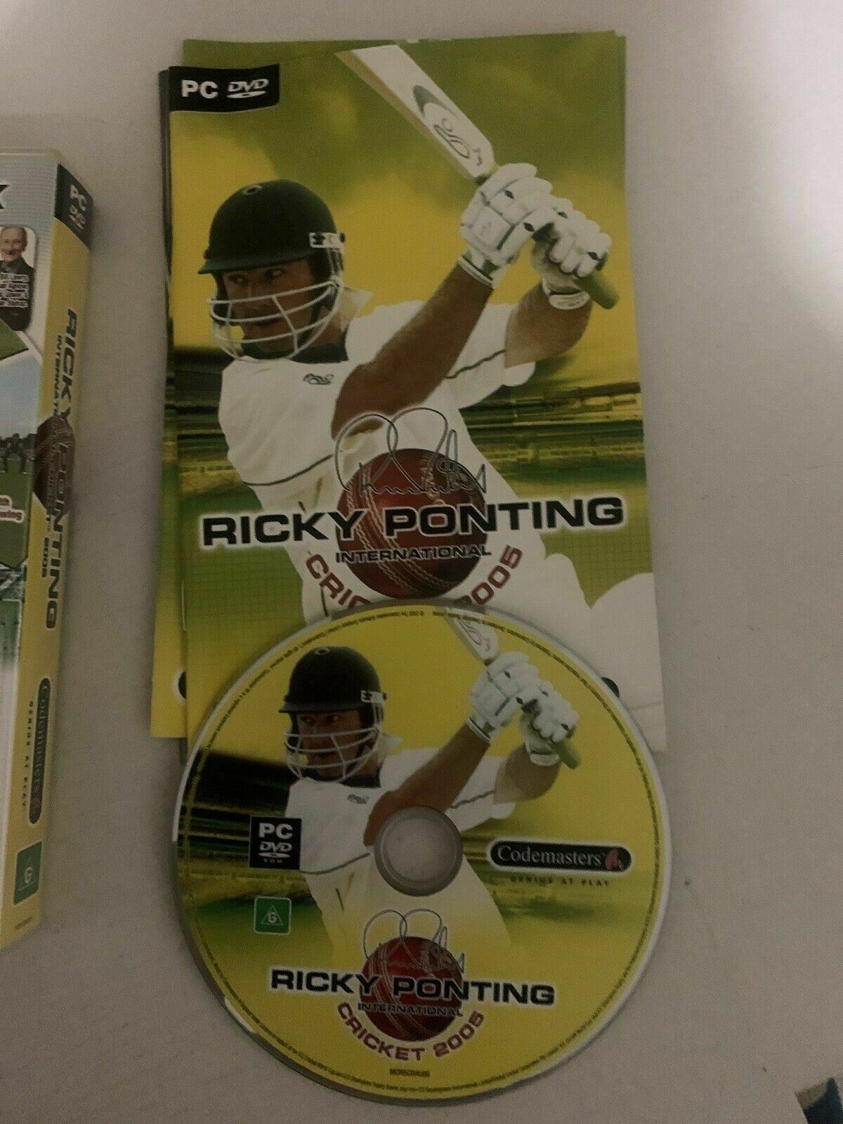 Ricky Pointing International Cricket 2005 - PC DVD Windows Game with Manual