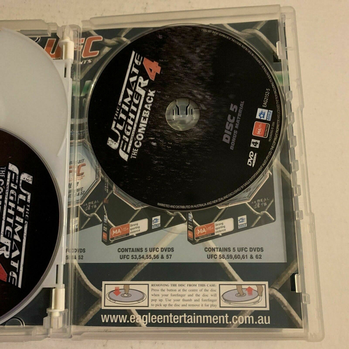 UFC Ultimate Fighter : Season 4 (DVD, 2008) Randy Couture. Region 4