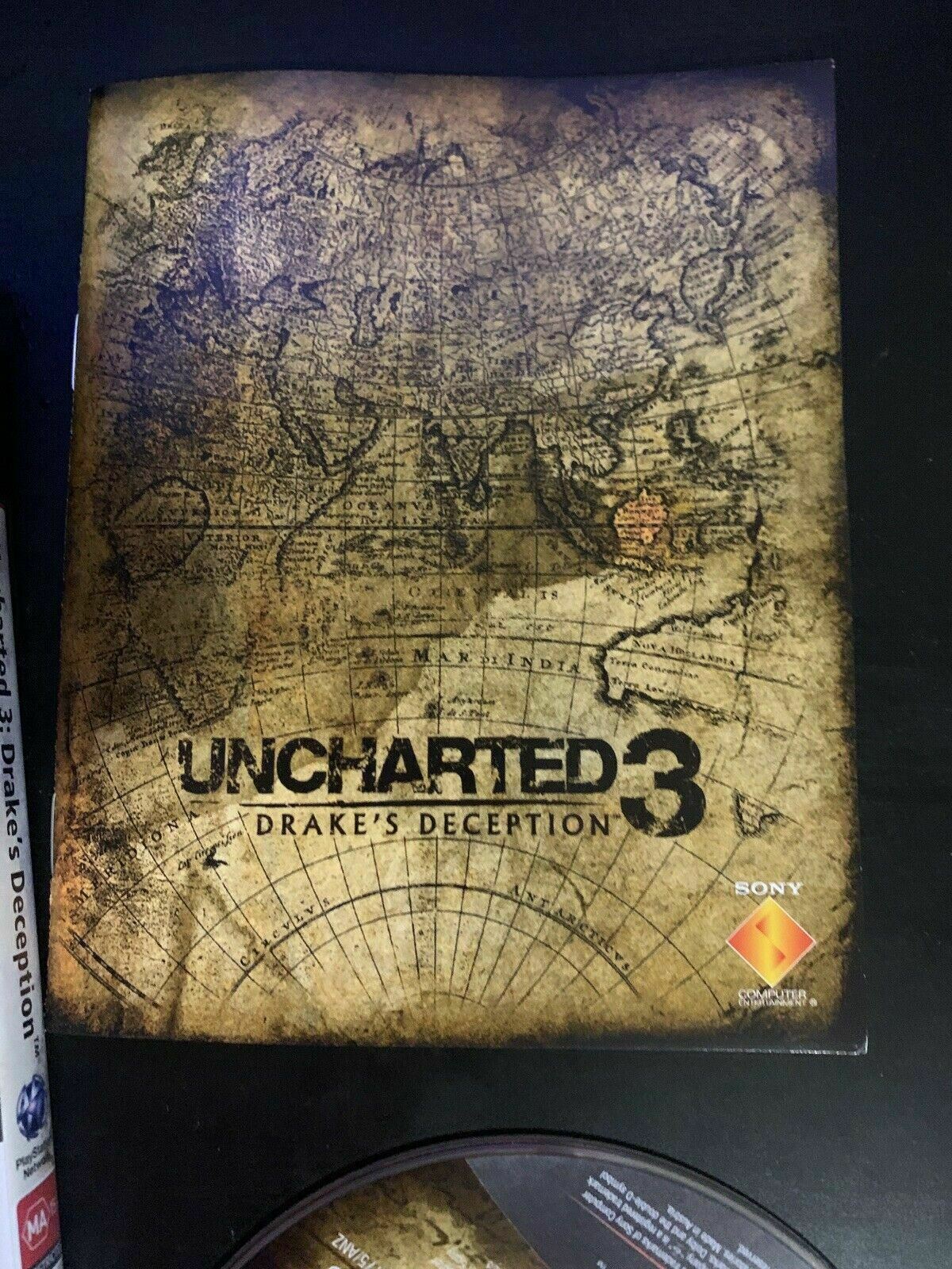 Uncharted 3 Drake's Deception - PlayStation PS3 game With Manual