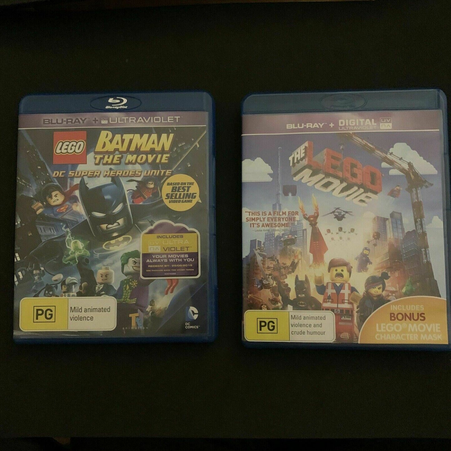 The Lego Movie & Batman The Movie (Blu-ray, 2-Disc, 2014) Region B