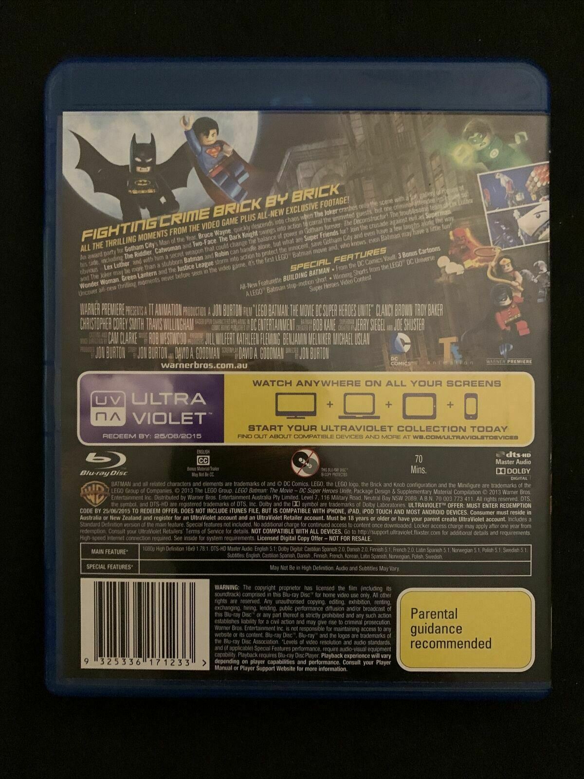 The Lego Movie & Batman The Movie (Blu-ray, 2-Disc, 2014) Region B