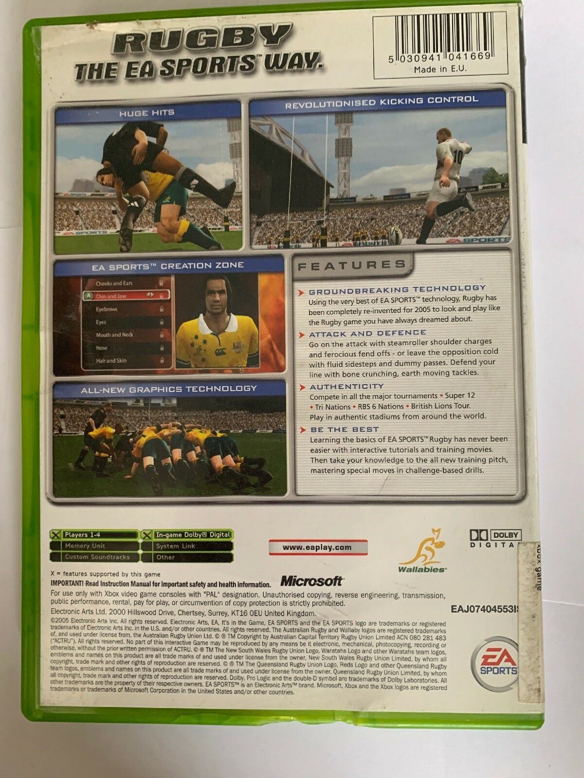 Rugby 2005 - Microsoft Xbox (Original) PAL Game with Manual