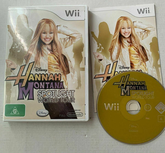 Hannah Montana Spotlight World Tour - Nintendo Wii PAL Wii U With Manual