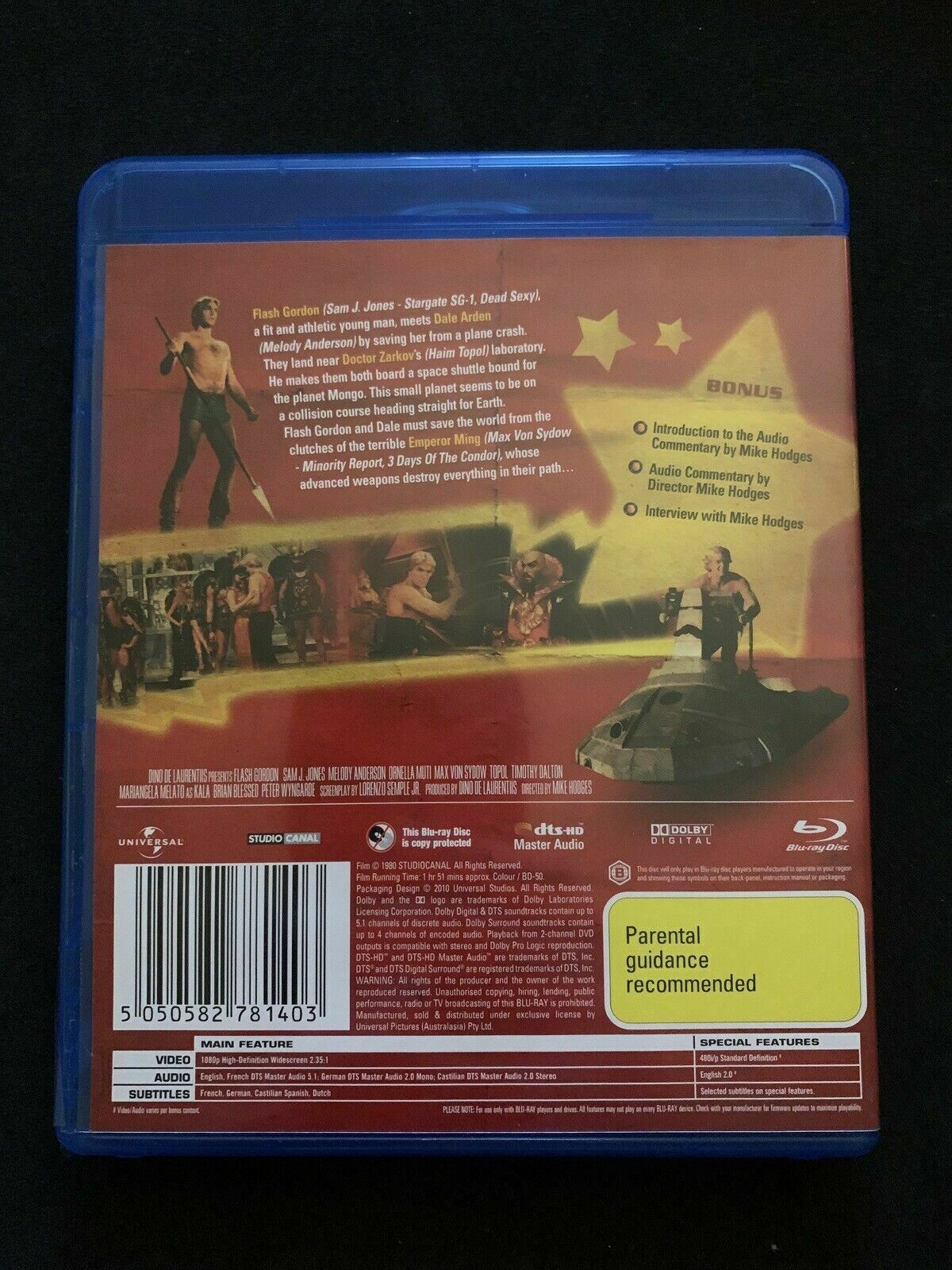 Flash Gordon (Blu-ray, 1980) Region B