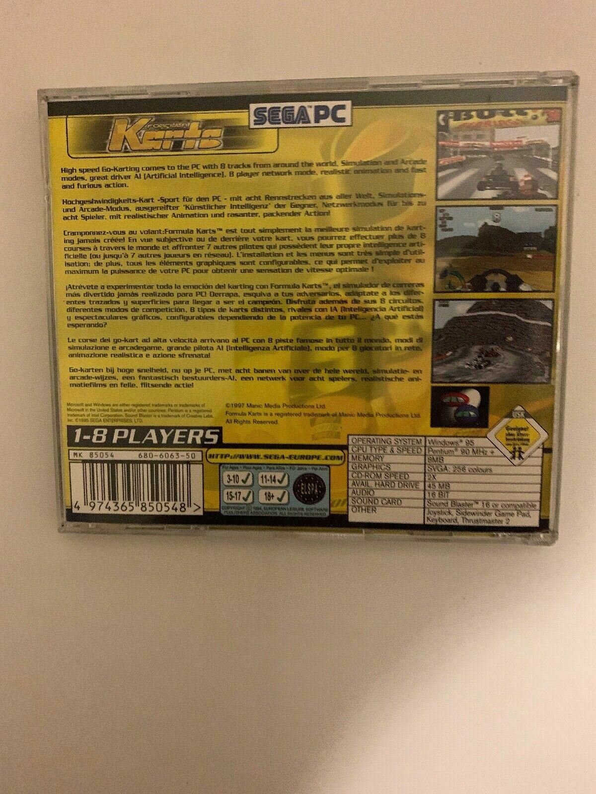 Formula Karts (1997) PC Cdrom Sega Vintage Windows 95 Game Racing Classic Retro