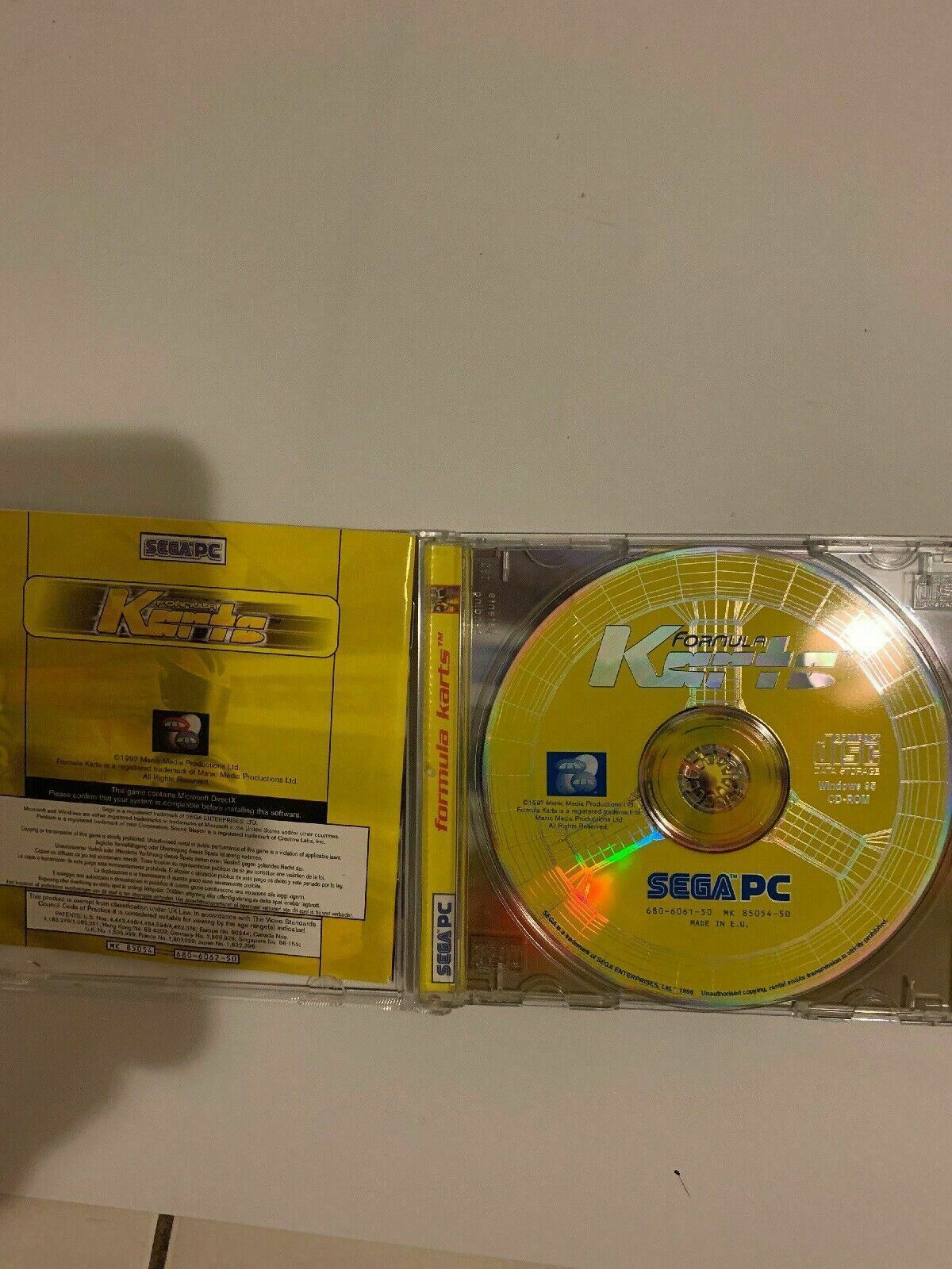 Formula Karts (1997) PC Cdrom Sega Vintage Windows 95 Game Racing Classic Retro