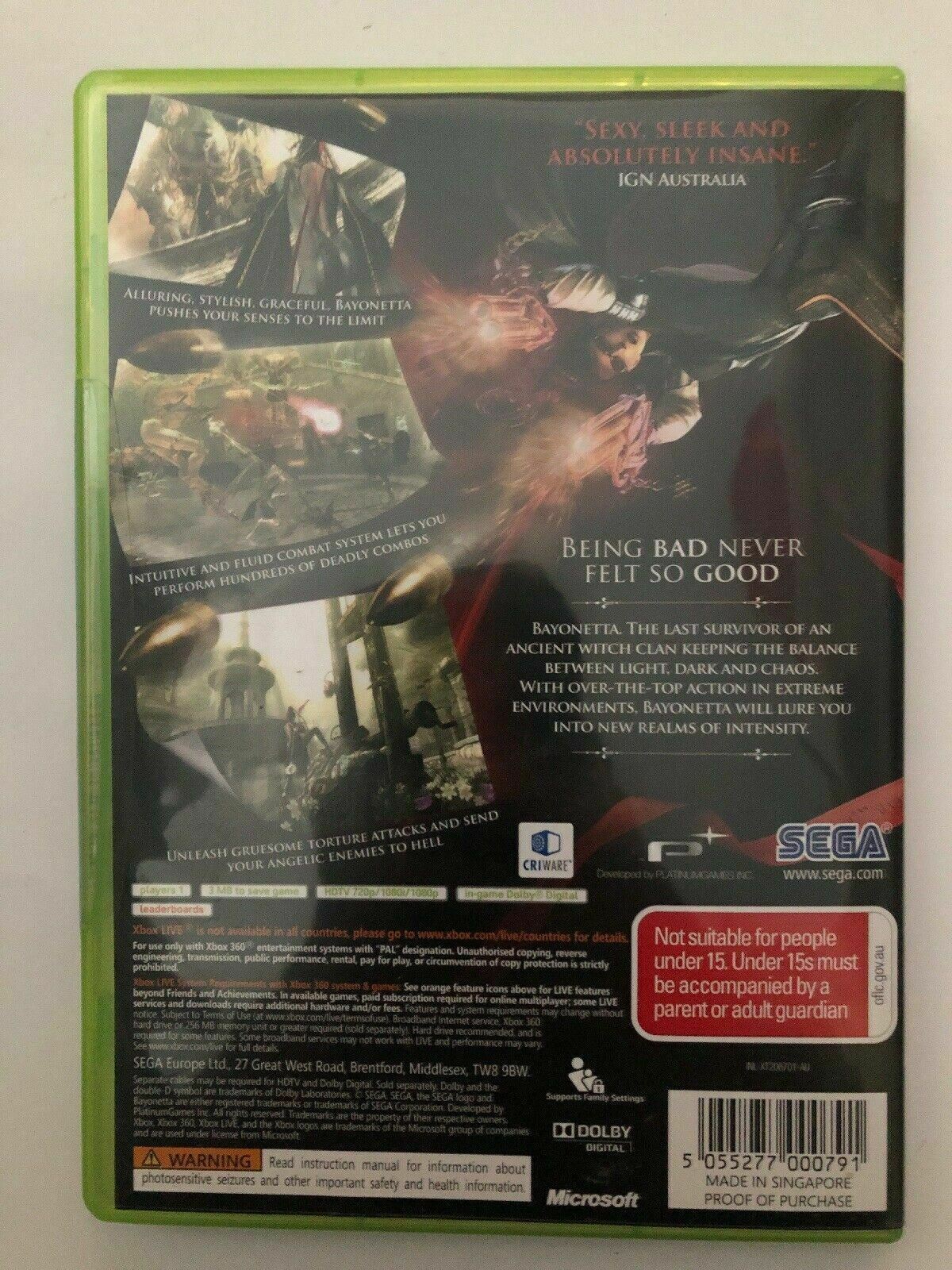 Bayonetta - Microsoft Xbox 360 SEGA PAL Game