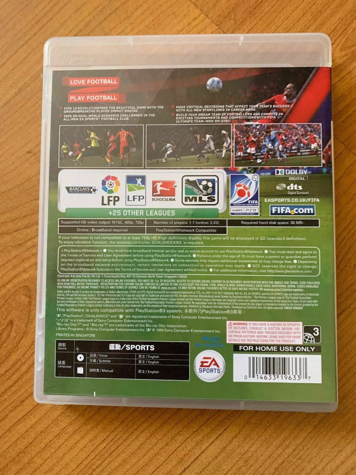 FIFA Soccer 12 Sport Game for PS3 Play Station 3