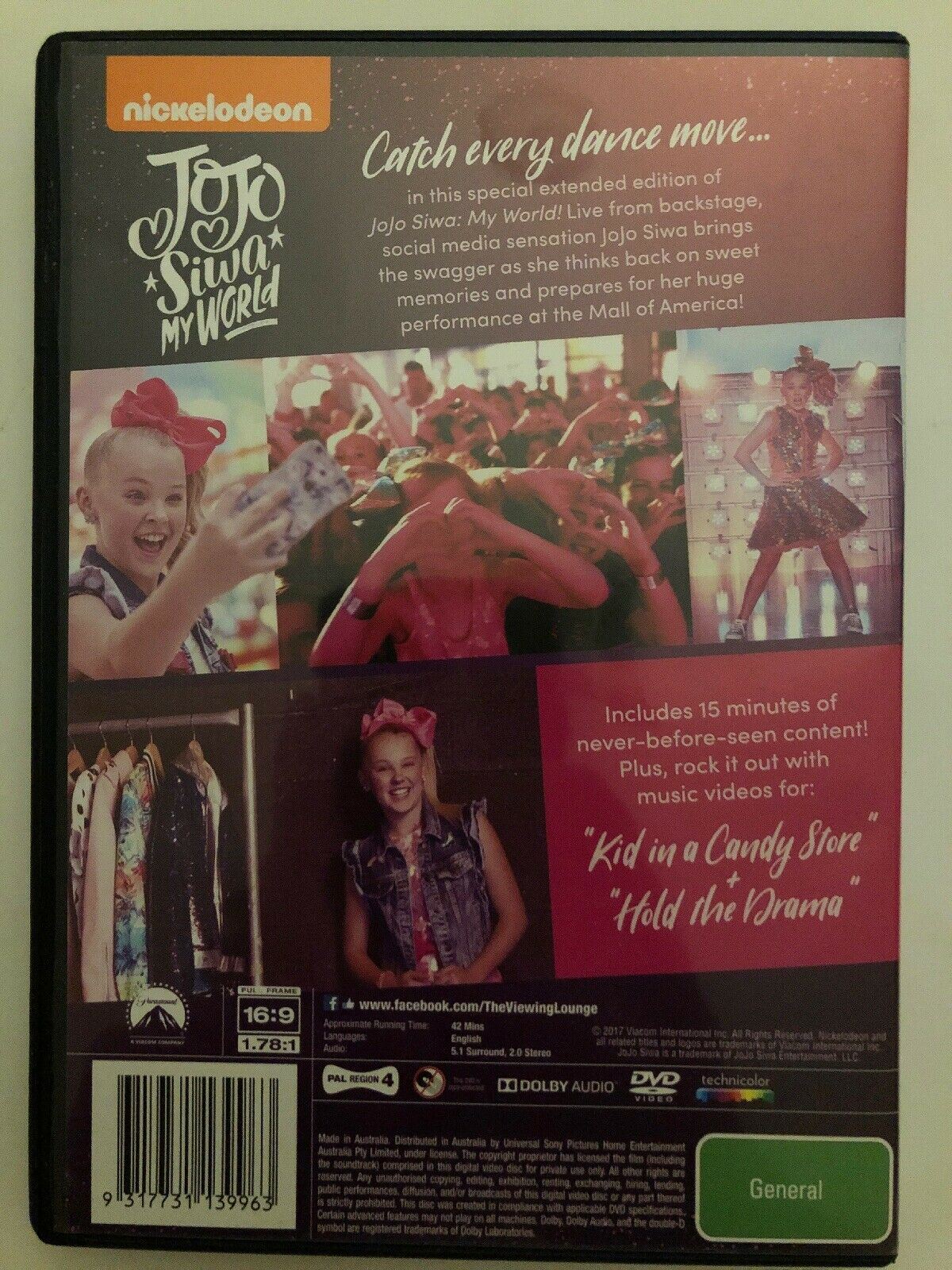 Jojo Siwa - My World (DVD) Region 4