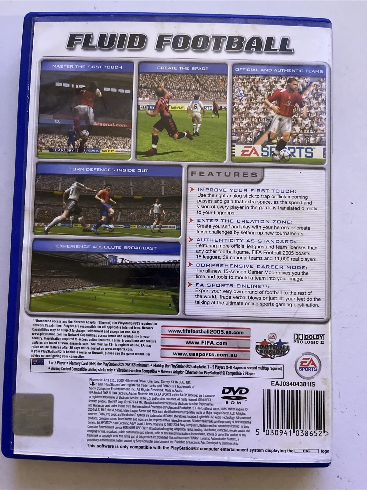 FIFA Football 2005 - PlayStation PS2 PAL Game Complete with Manual