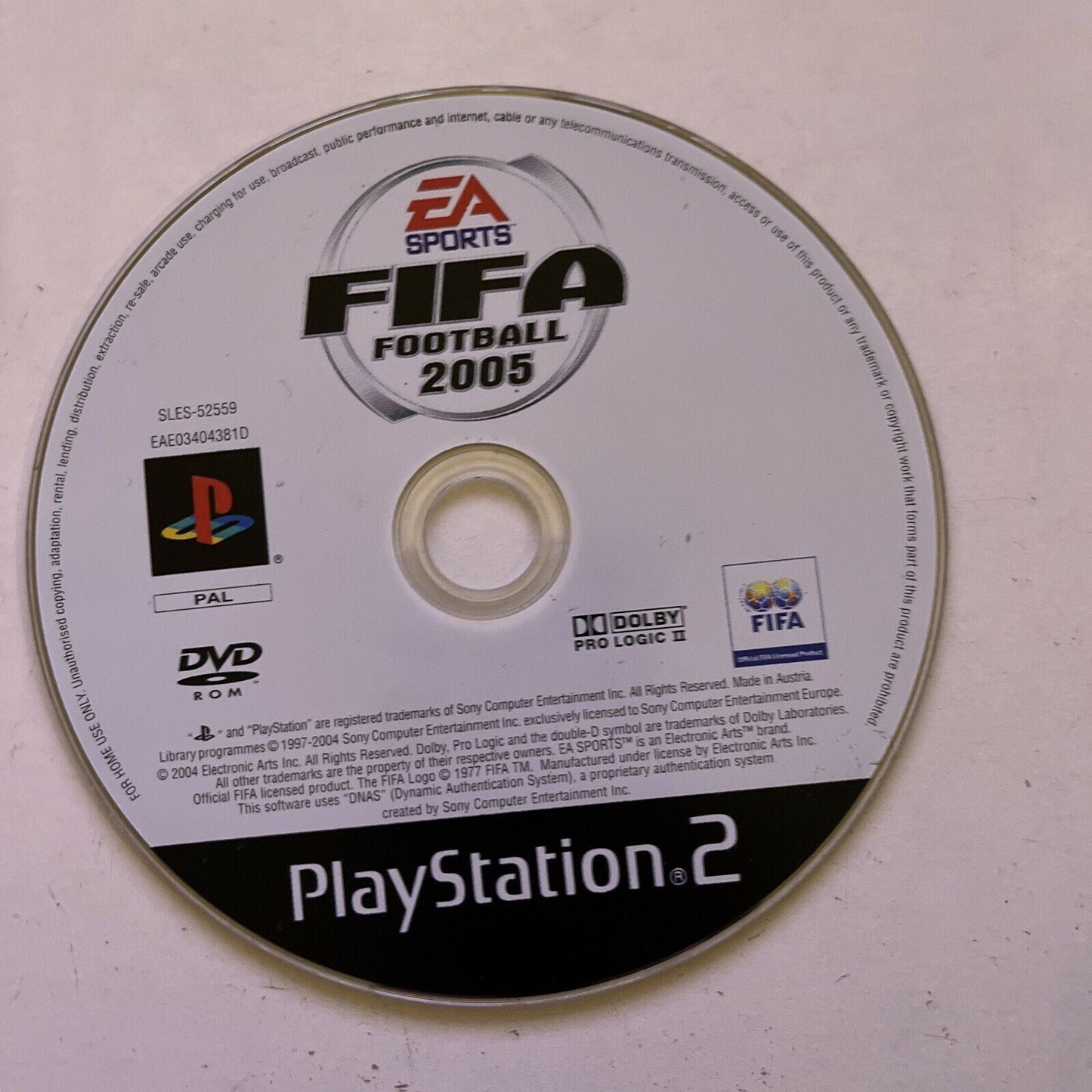 FIFA Football 2005 - PlayStation PS2 PAL Game Complete with Manual