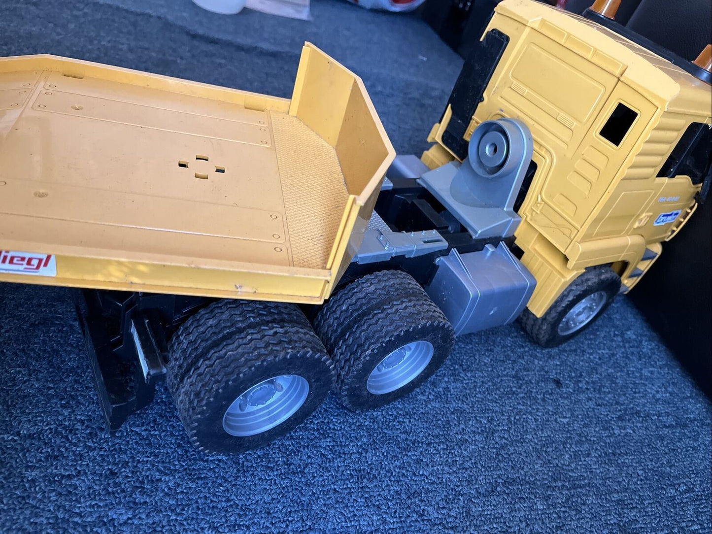 BRUDER MAN TGA Low Loader Truck with JCB Backhoe Loader - Yellow (02776) 85cm