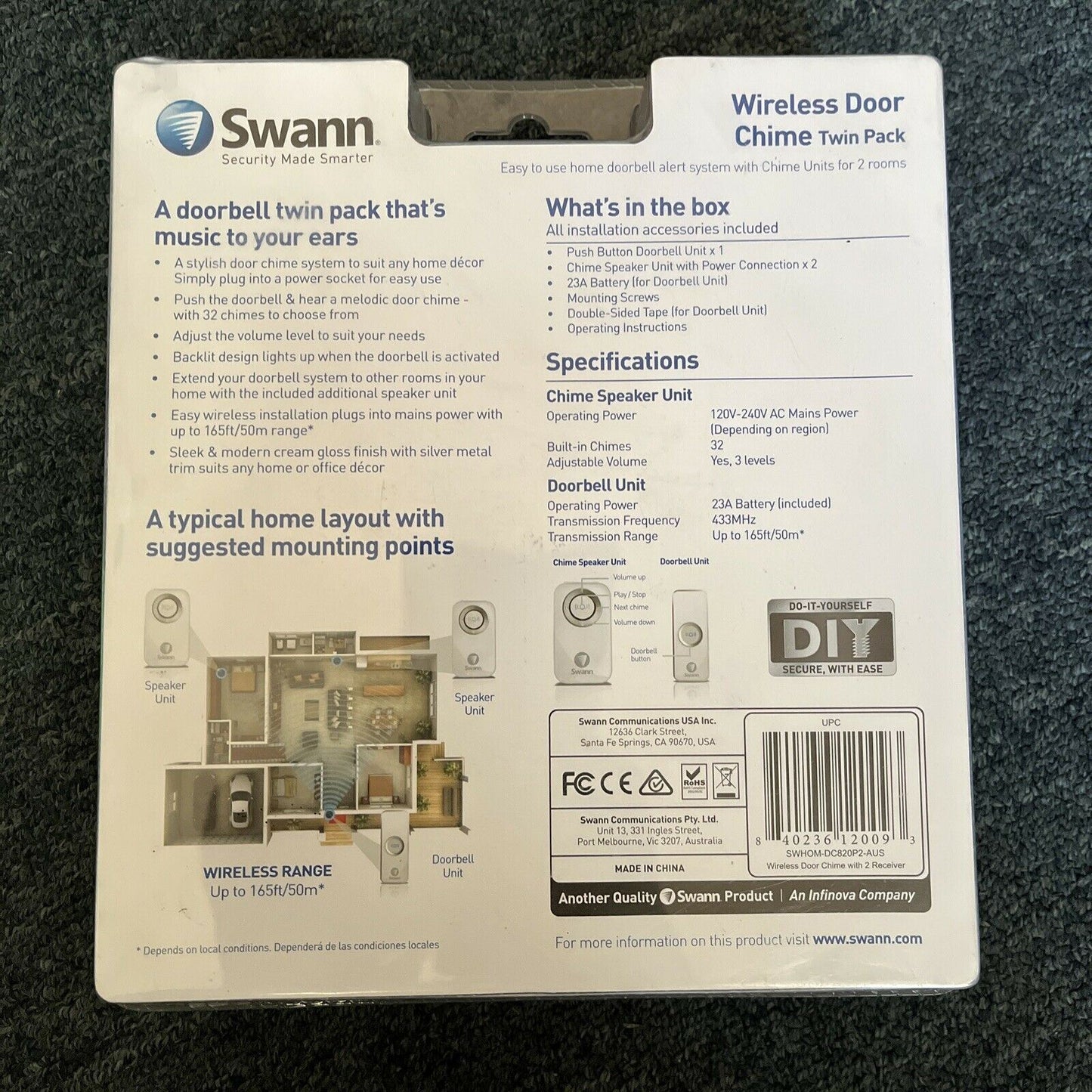 Swann Wireless Door Chime Twin Pack