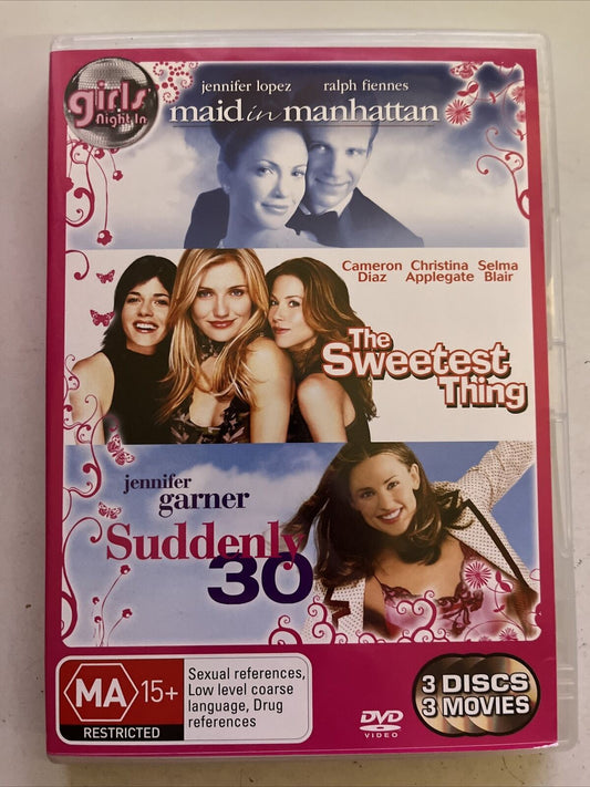 Maid In Manhattan / The Sweetest Thing / Suddenly 30 (DVD) Region 4