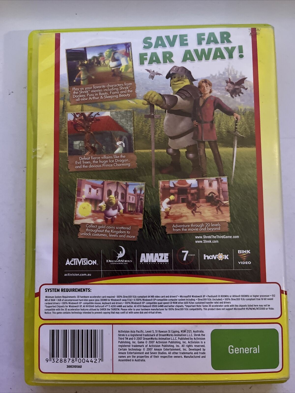 Shrek The Third - PC CD-ROM Windows Action Adventure Game