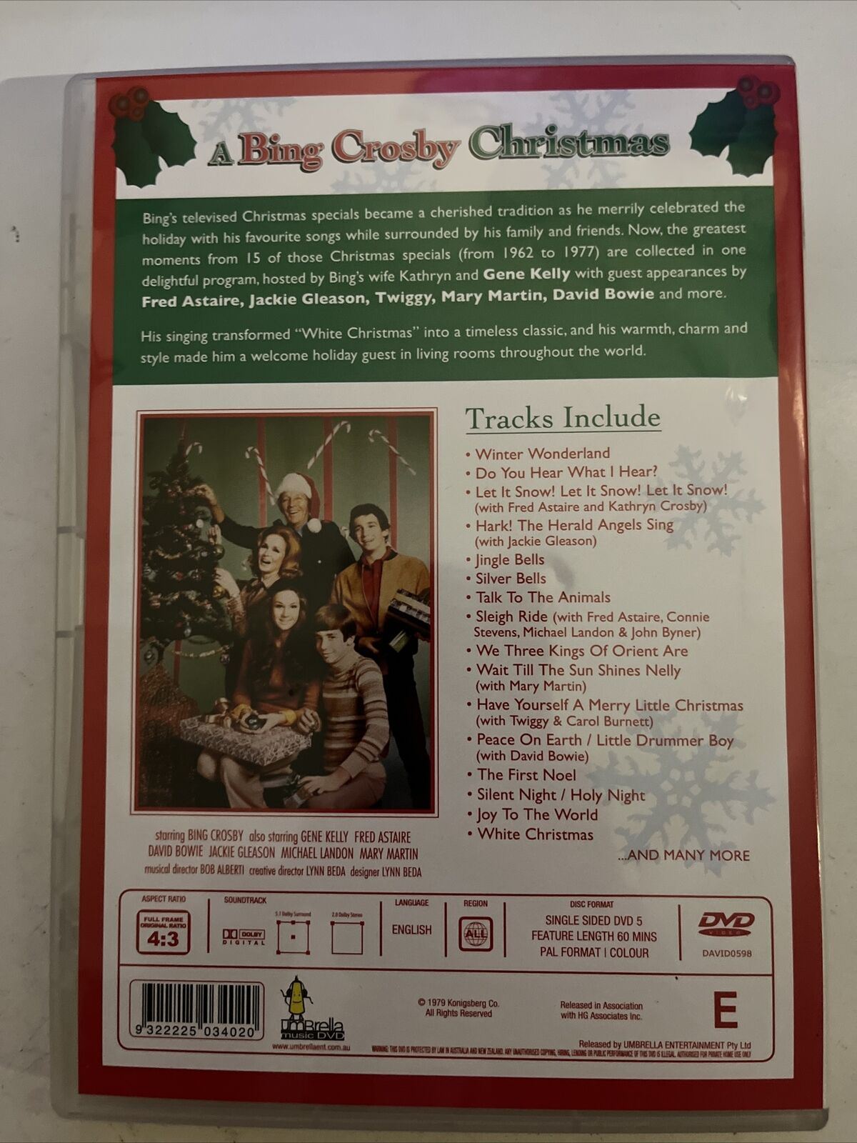 A Bing Crosby Christmas (DVD, 1979) Bing Crosby, David Bowie, Gene Kelly