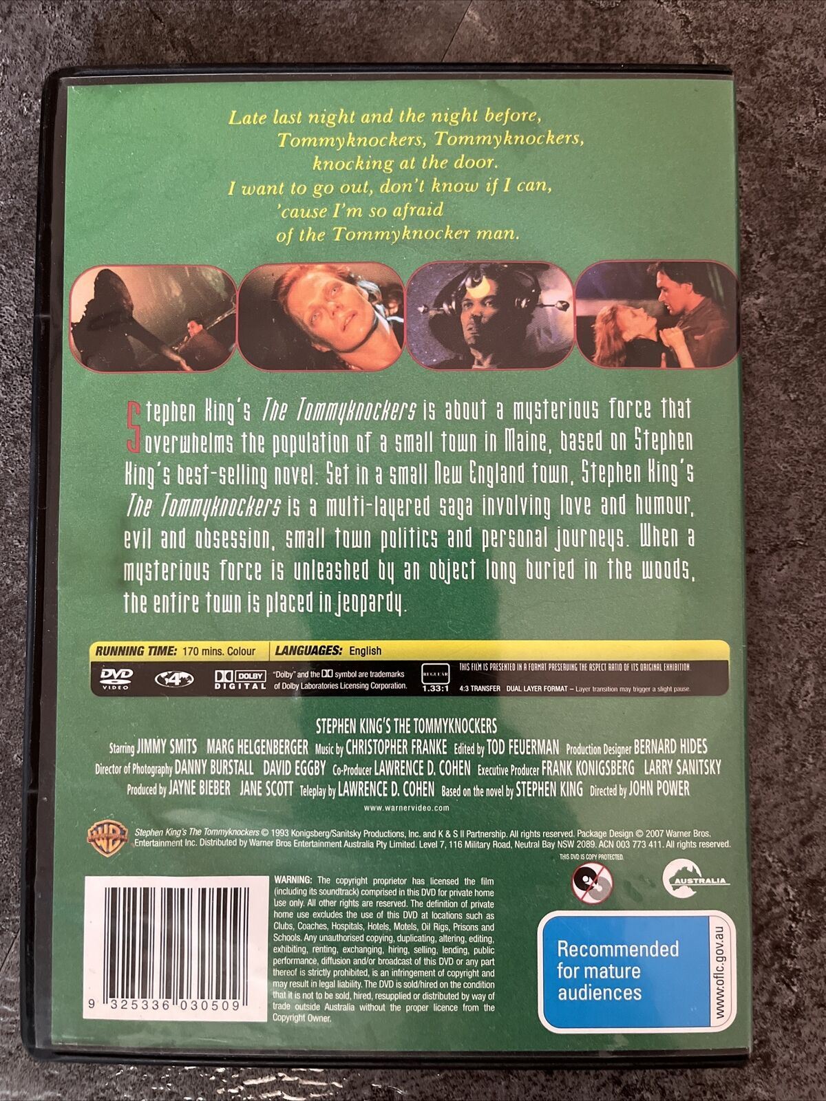 The Tommyknockers (DVD, 1993) Jimmy Smits, Marg Helgenberger. Horror Region 4