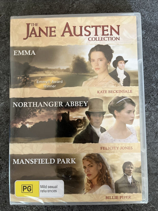 *New Sealed* Jane Austen Collection Emma / Northanger Abbey / Mansfield Park DVD