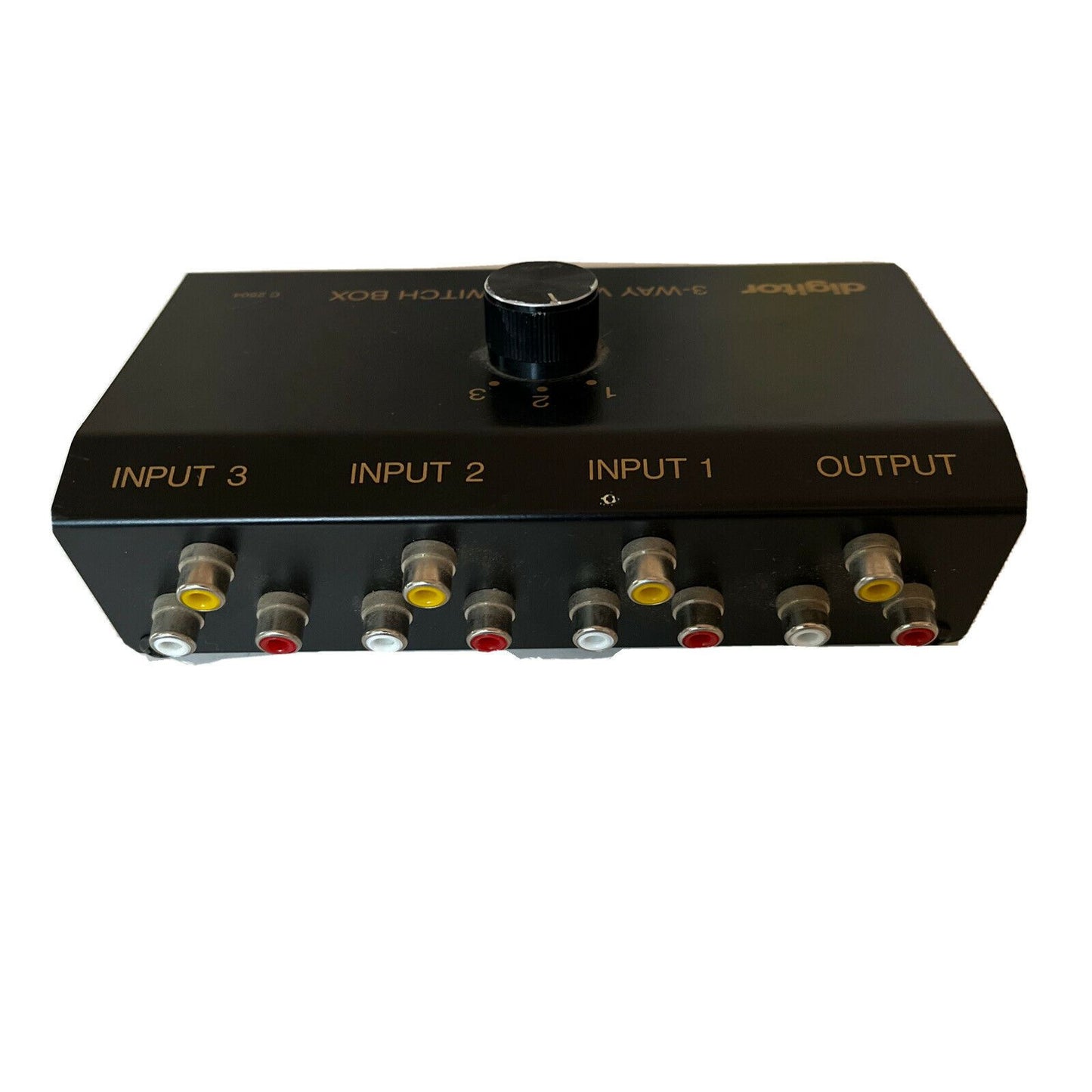Digitor 3-Way Video AV Switch Box C2504 TV RCA Splitter Game Console Selector