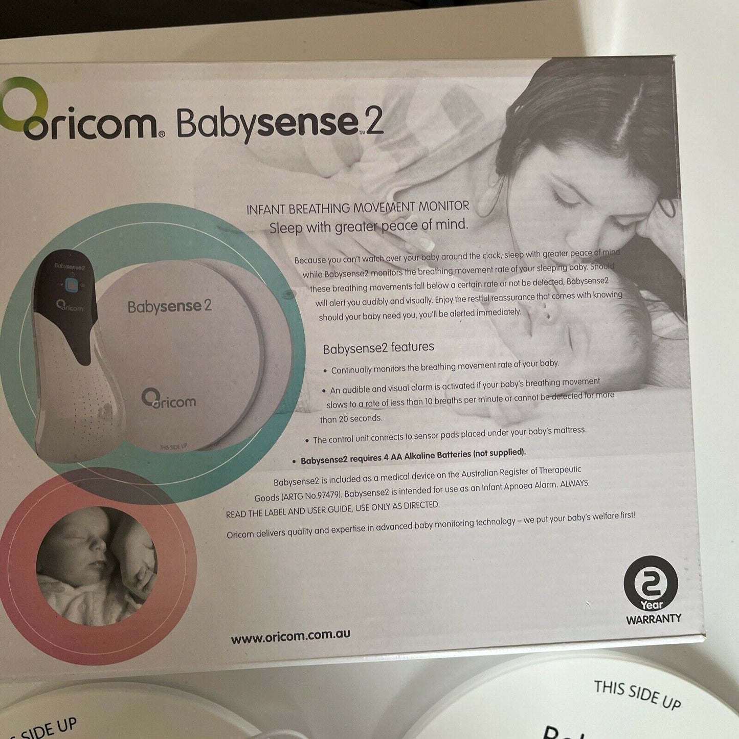 Oricom BabySense 2 : Infant Breathing Movement Monitor - Missing Battery Lid