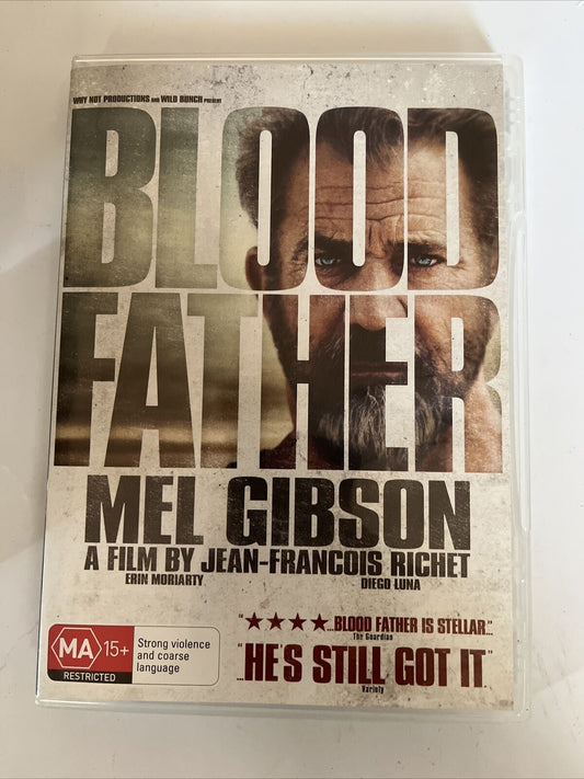 Blood Father (DVD, 2016) Mel Gibson, Erin Moriarty, Diego Luna. Region 4