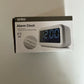 Anko White Calendar Temperature Alarm Clock with Snooze Function