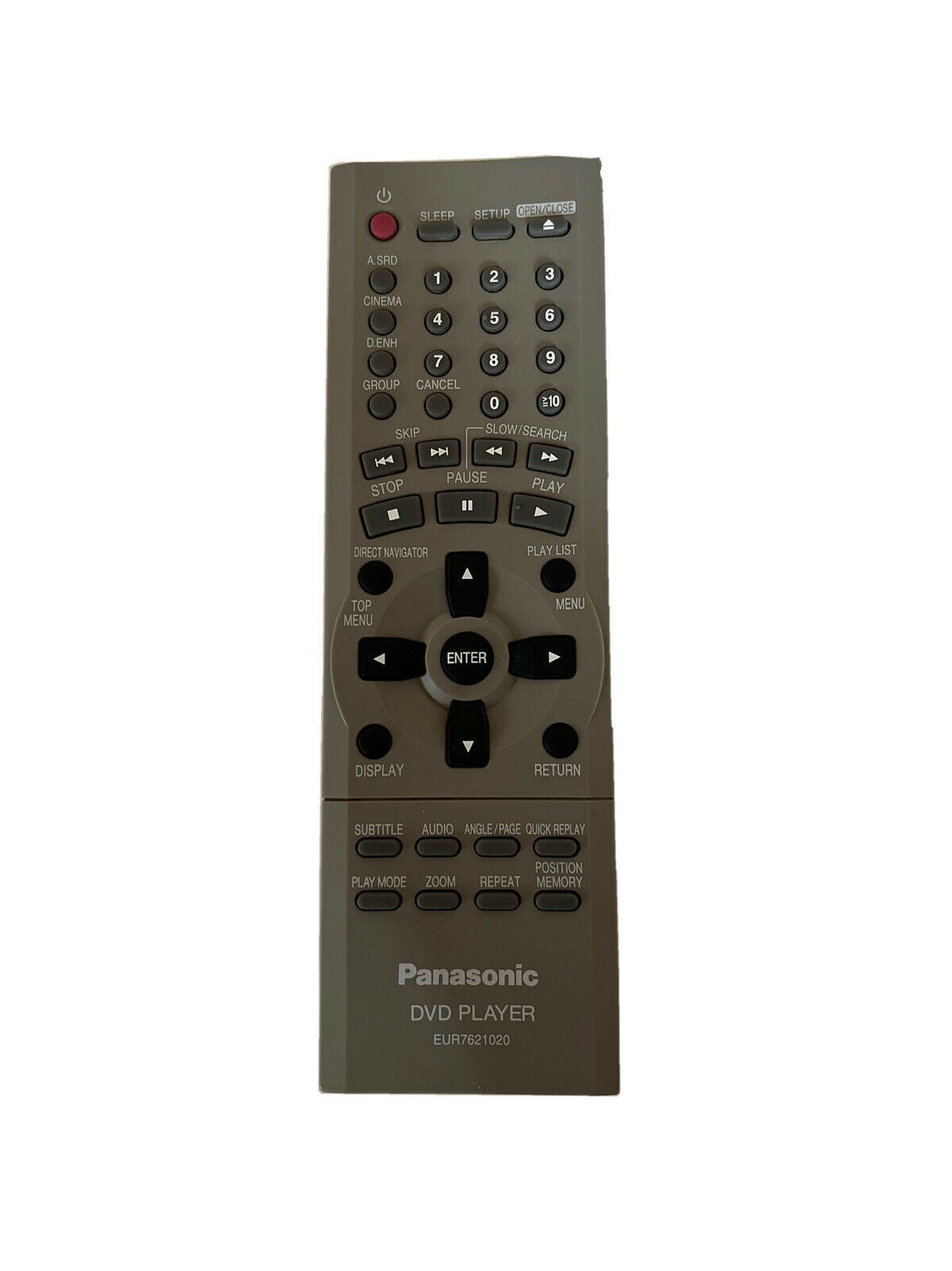 Genuine Panasonic EUR7621020 DVD Remote Control