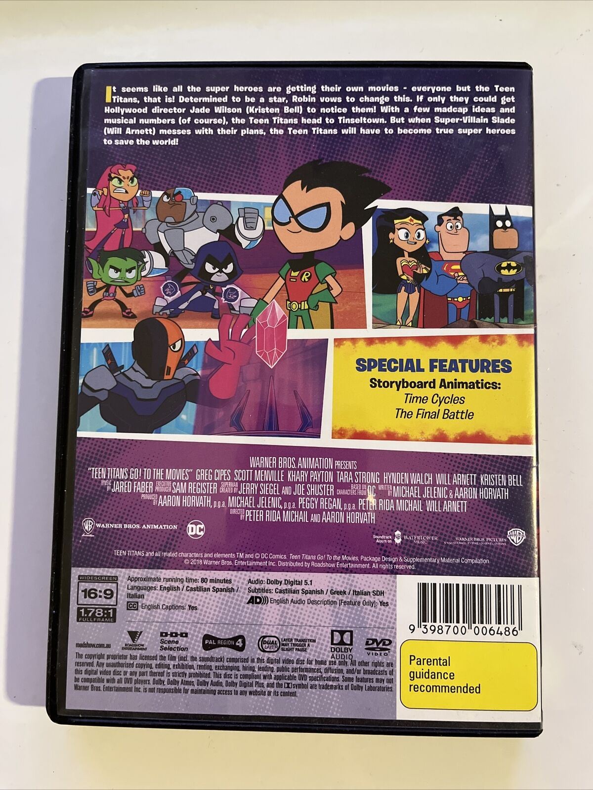 Teen Titans Go! To The Movies (DVD, 2018) Region 4