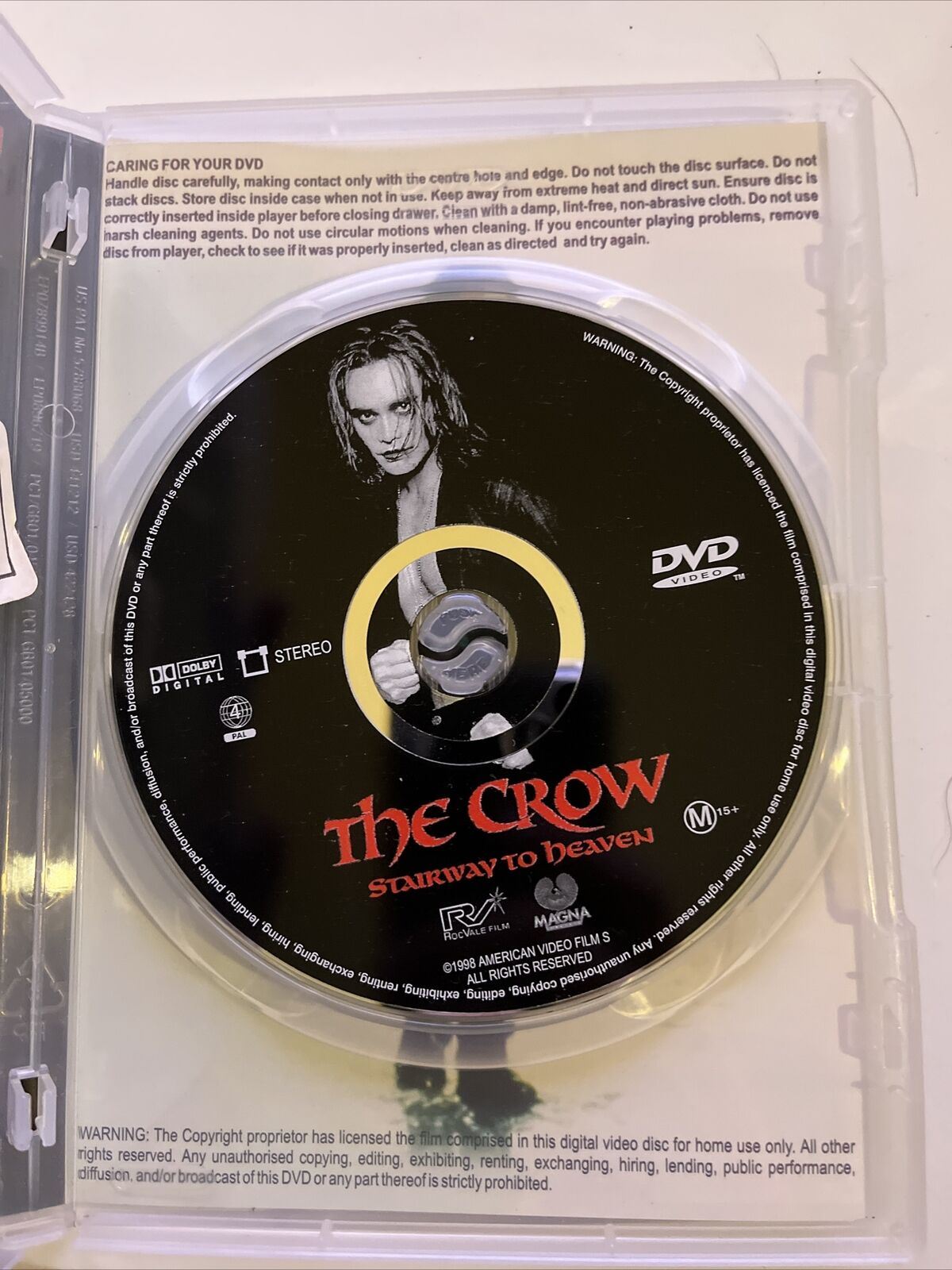 The Crow - Stairway To Heaven (DVD, 1998) Mark Dacascos, Mark Gomes. Region 4