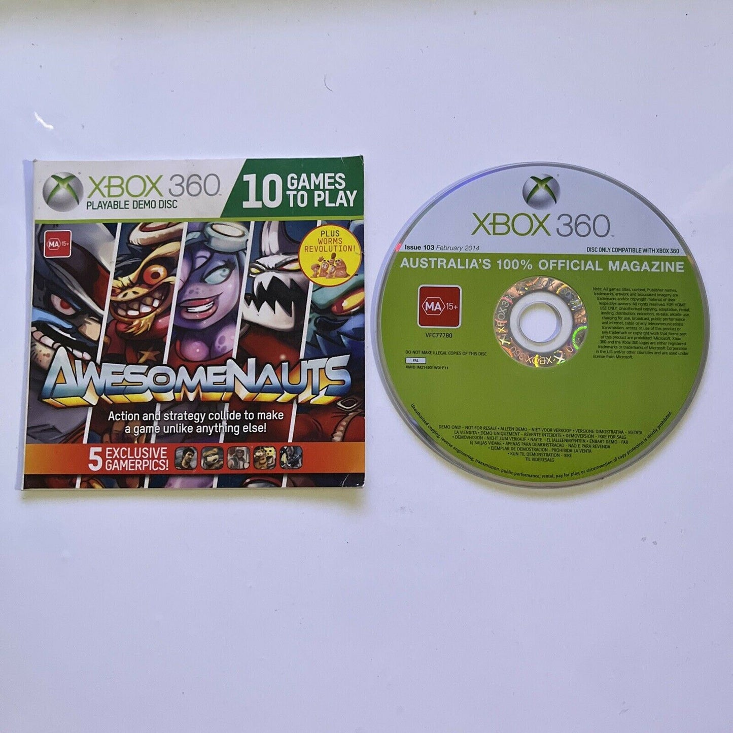 Microsoft Xbox 360 Magazine Issue 103 February 2014 Demo Disc PAL Games