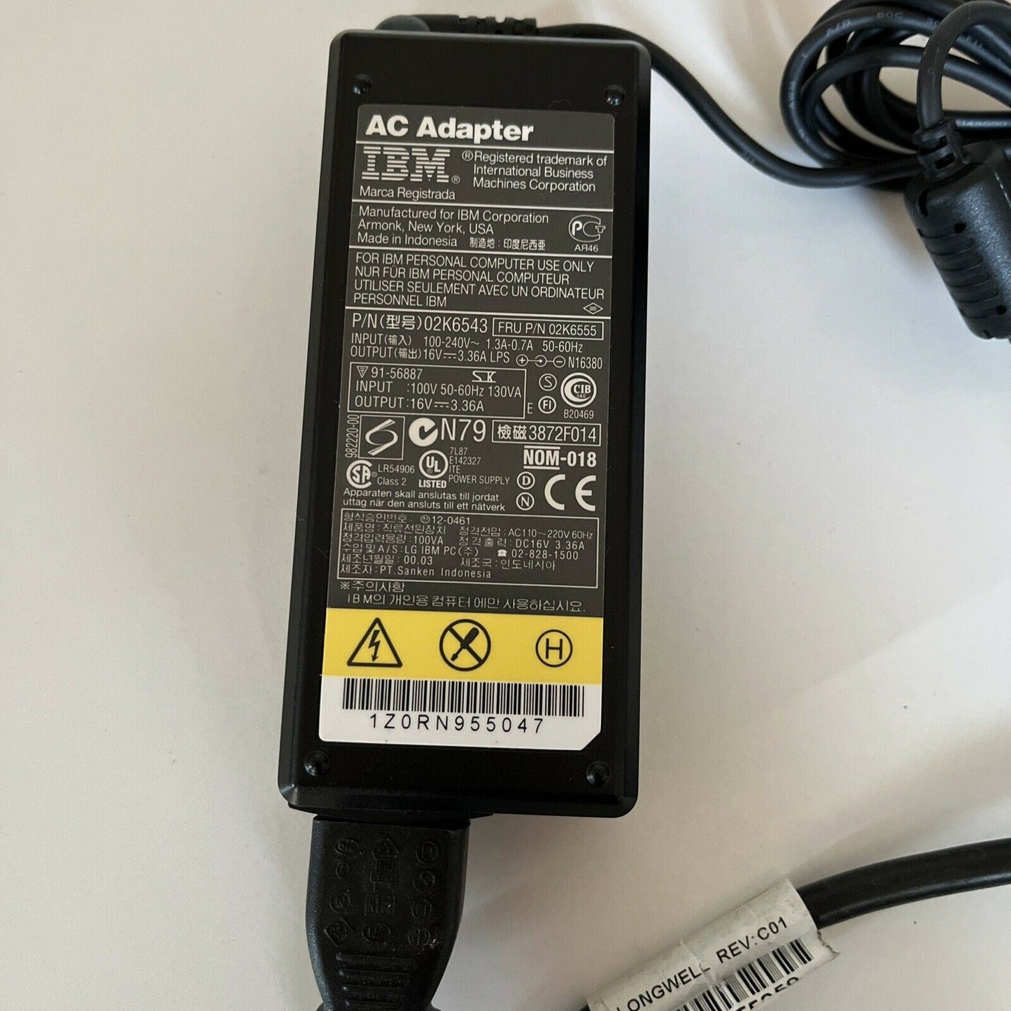 Genuine IBM AC Adapter 02K6643 16V 3.36A Thinkpad Laptop Charger