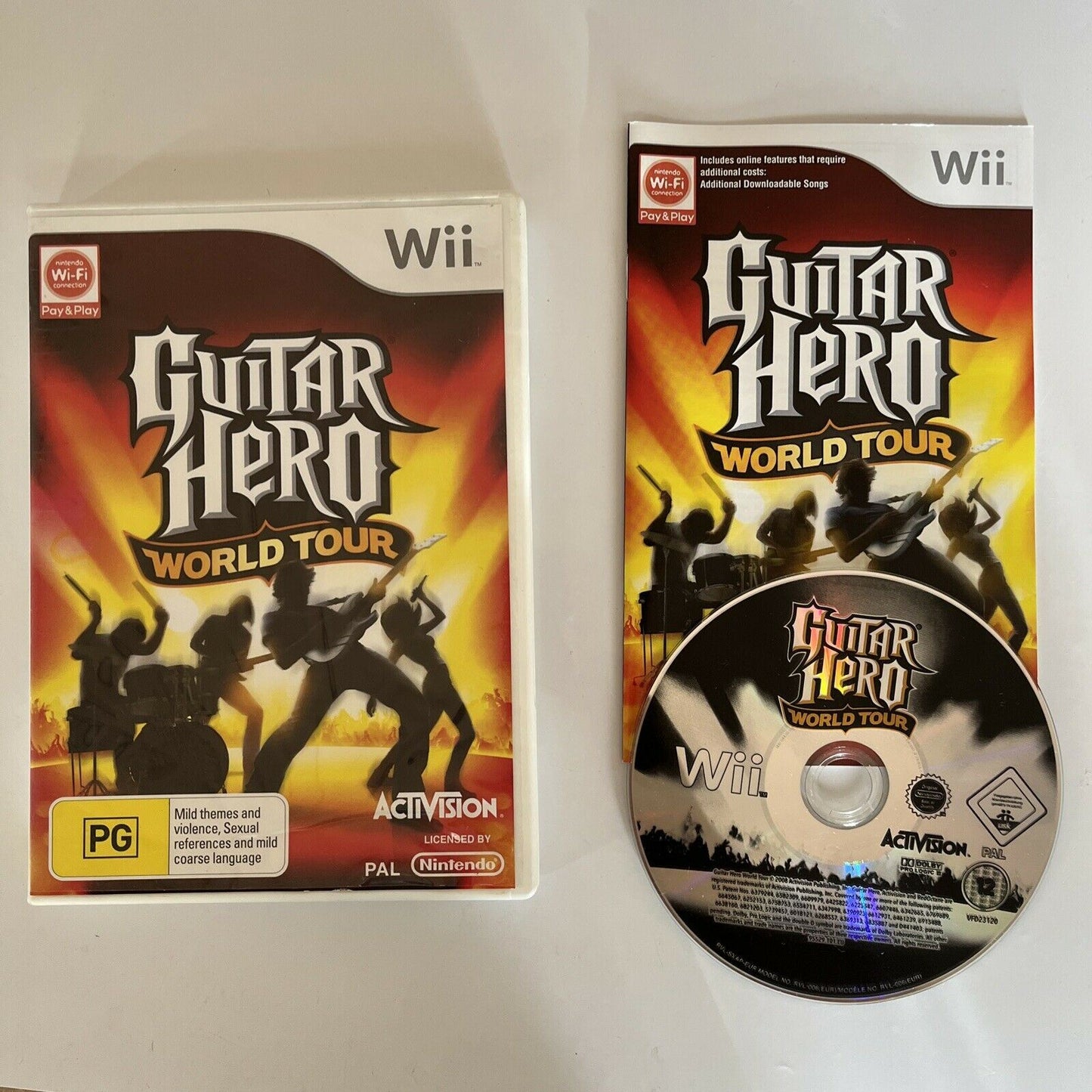 Guitar Hero World Tour - Nintendo Wii PAL Game with Manual