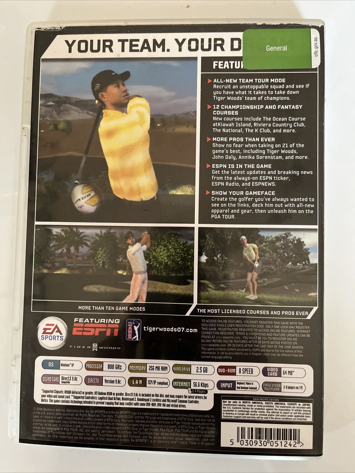 Tiger Woods PGA Tour 07 Golf - PC Windows Game