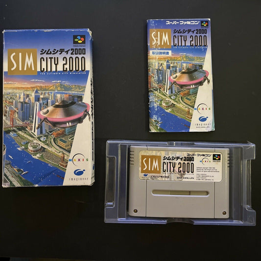 Sim City 2000 - Nintendo Super Famicom SNES NTSC-J JAPAN Game with Box & Manual