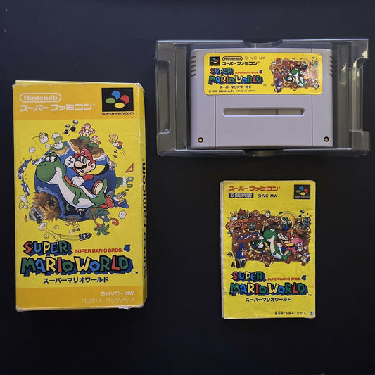 Super Mario World - Nintendo Super Famicom SNES NTSC-J JAPAN Game Complete