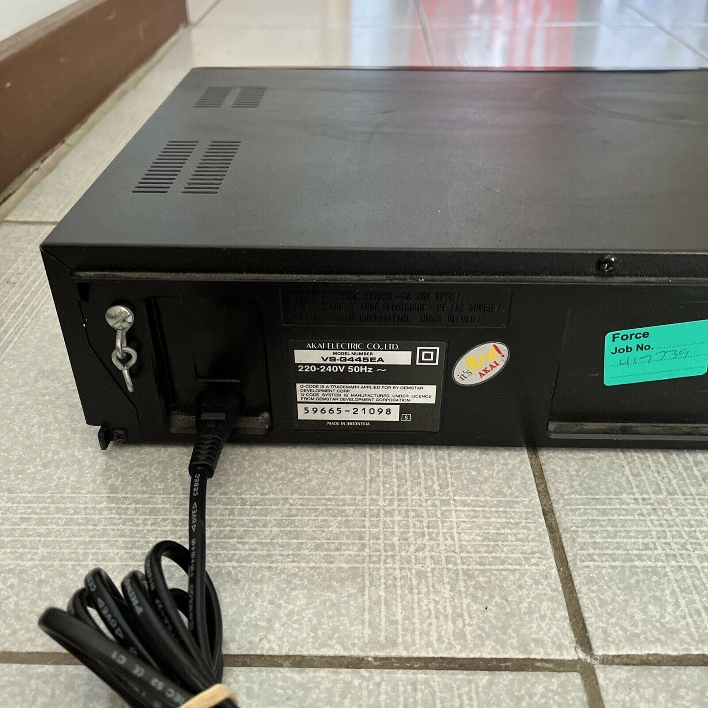 Akai VS-G445 VCR Player Recorder NTSC/PAL Playback VHS