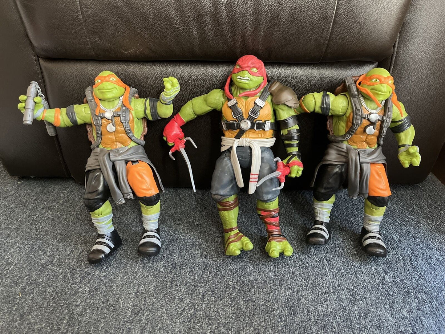 3x Teenage Mutant Ninja Turtles Out Of The Shadows 2015 Playmates 26cm 10 Inches