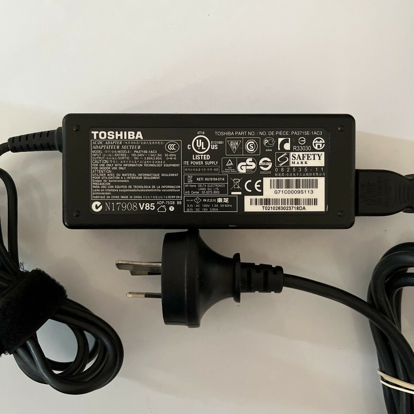 Genuine Toshiba PA3715E-1AC3 AC Adapter 19V 3.95a Power Supply