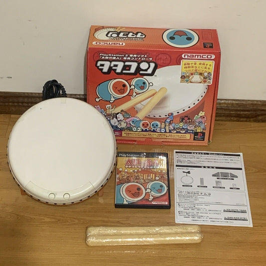 Taiko no Tatsujin Drum & Game Set - Sony Playstation 2 PS2 NTSC-J Japan Complete