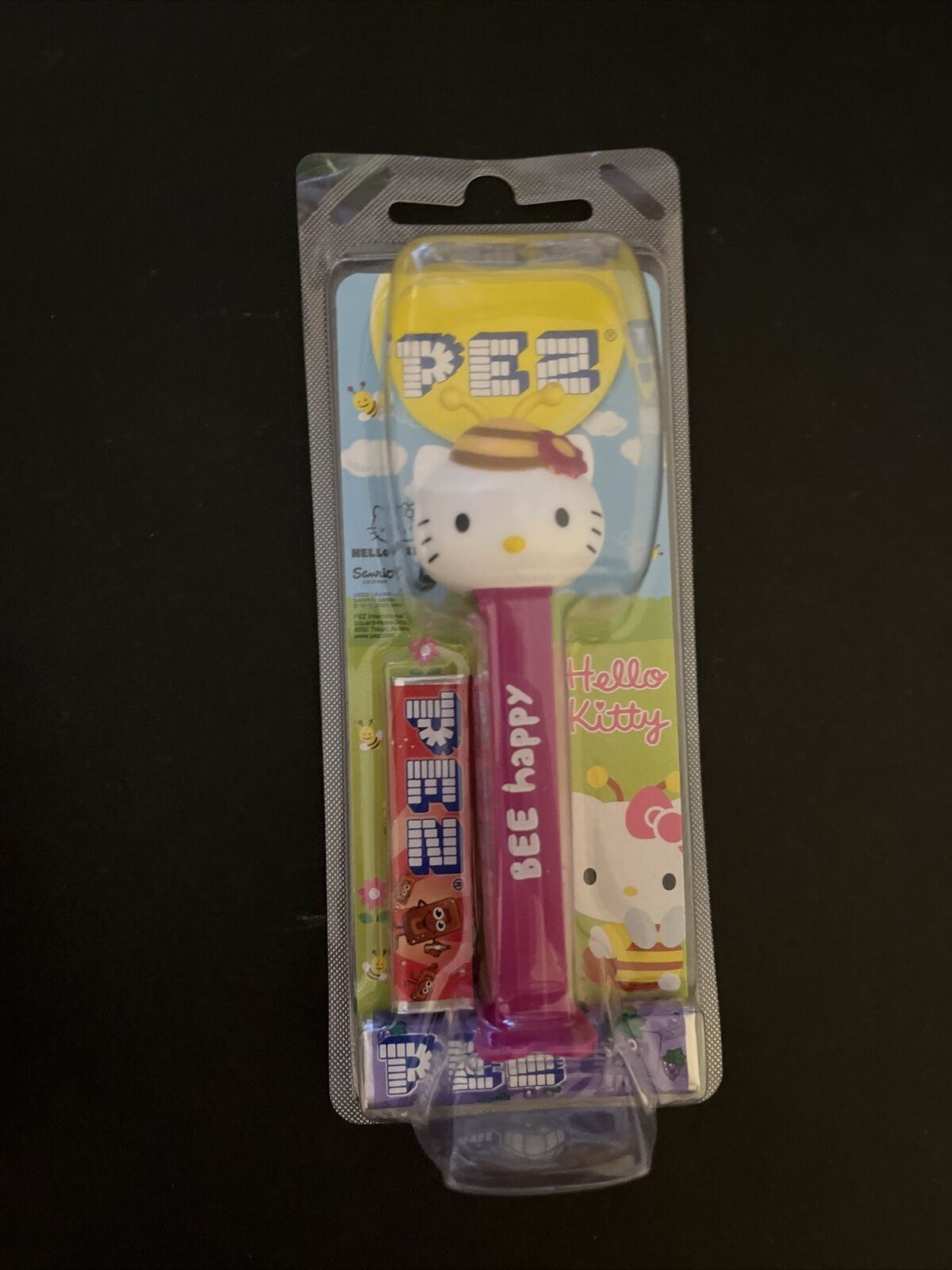 3x  Genuine Official Hello Kitty Pez Set - Hello Kitty, Just Bee You, Bee Happy