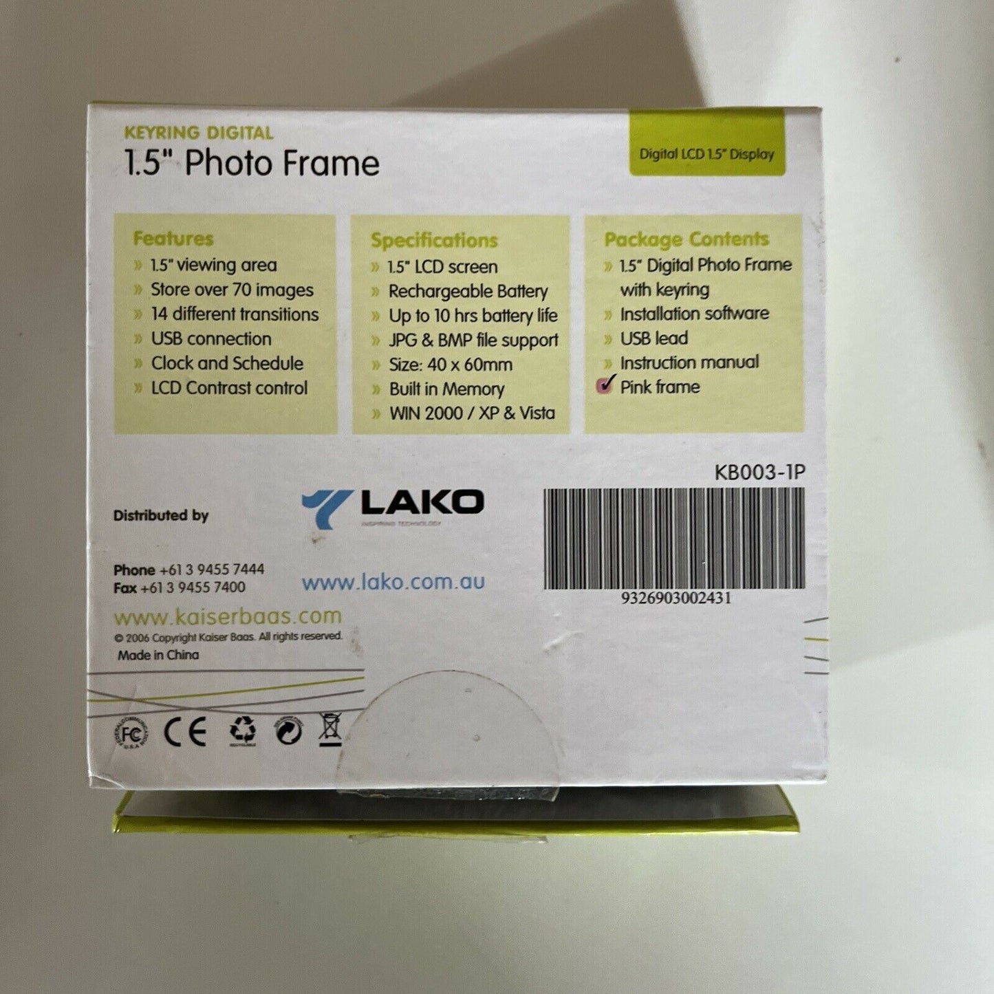 2x 3.5" Digital Photo Frame 1x 1.5" Keychain Photo frame