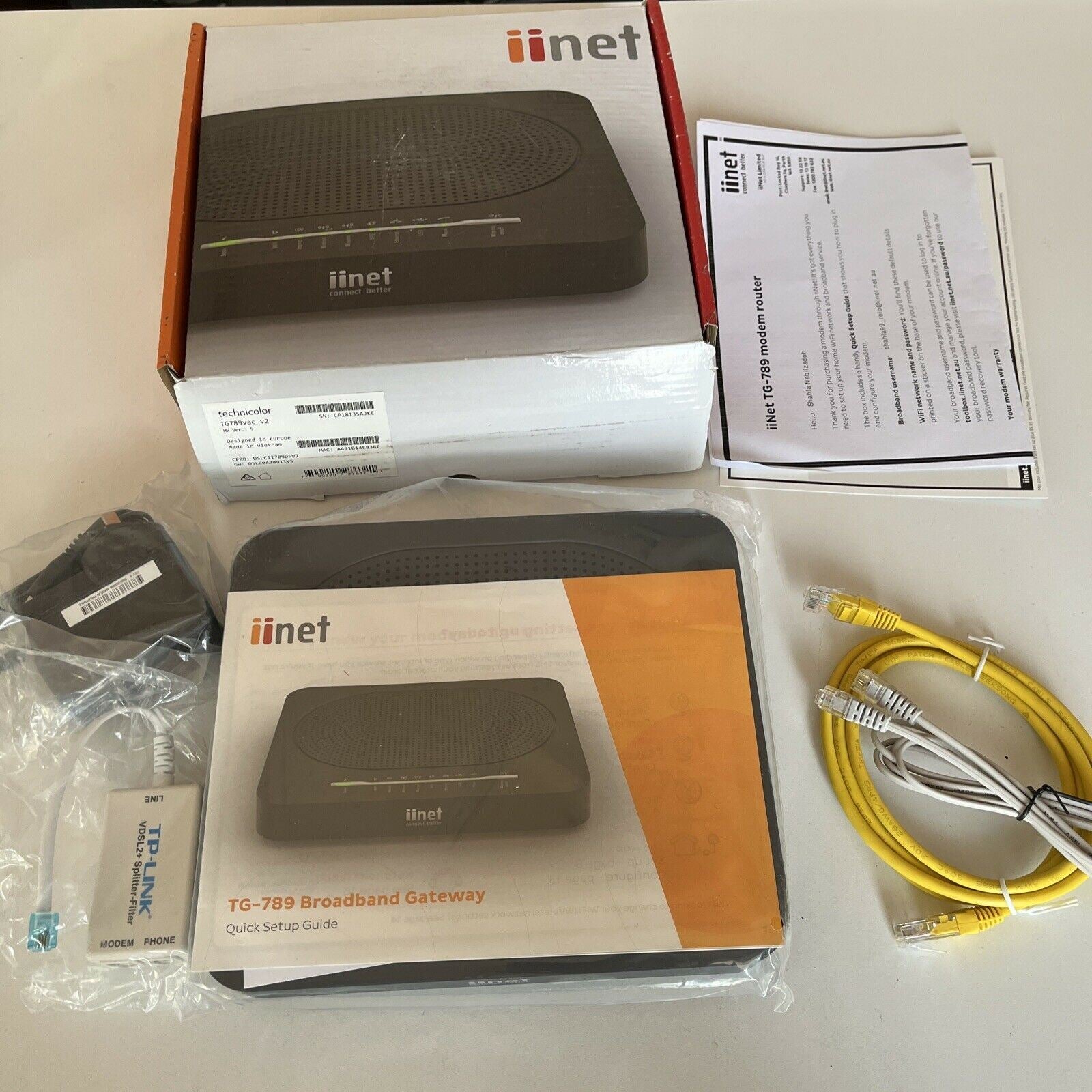 iinet Technicolor TG789vac v2 NBN VDSL/ADSL Dual Band Gigabit WiFi Mod ...