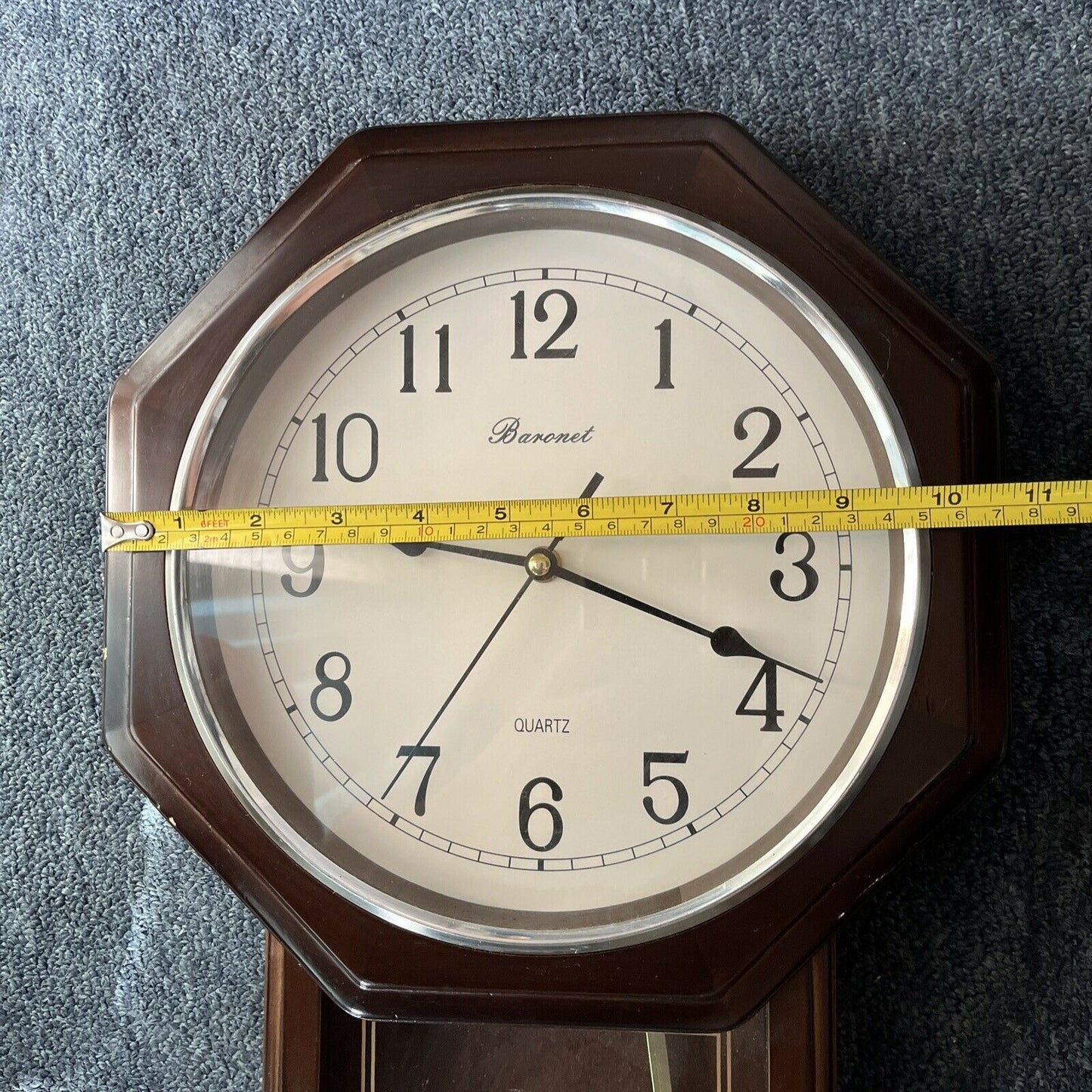 Baronet Regulator Wall Clock 45 X 28cm