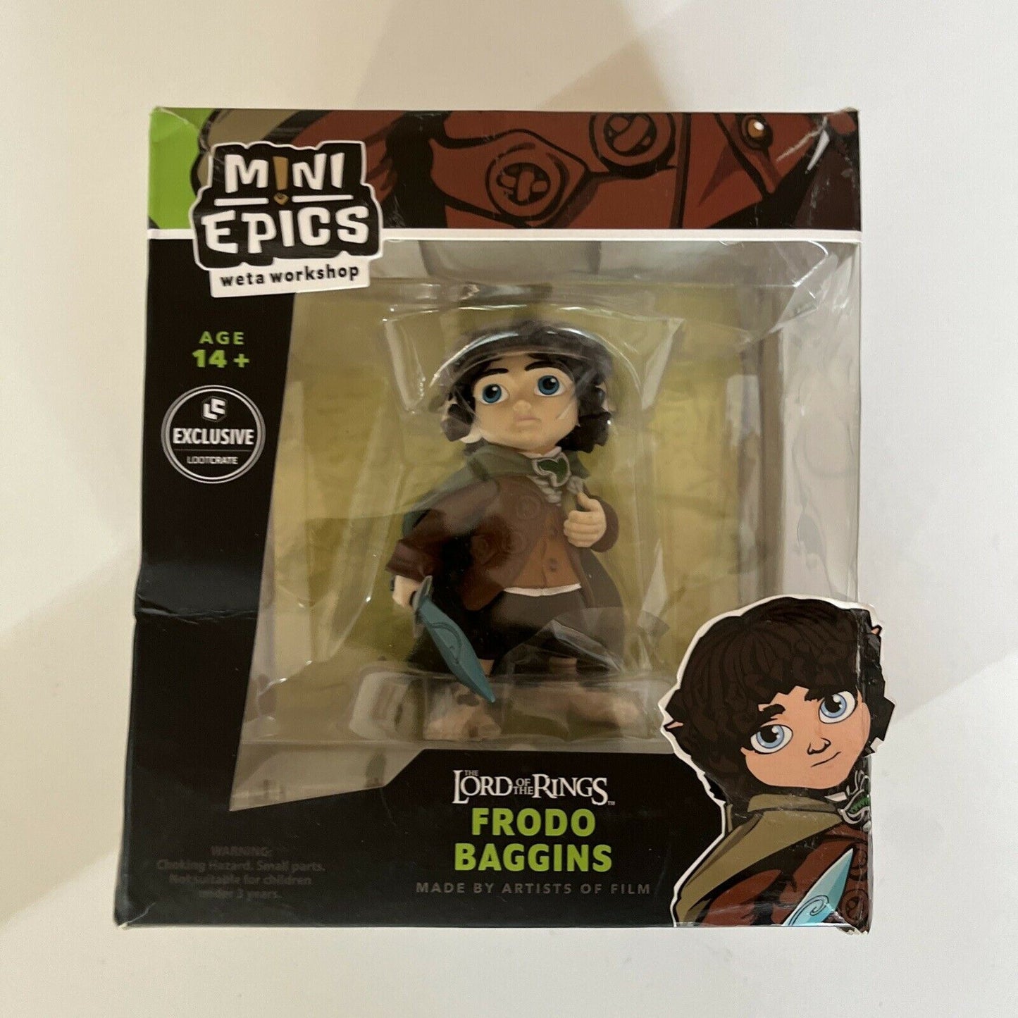 Mini Epics Weta Workshop Frodo Baggins Figure ~ Lootcrate Exclusive