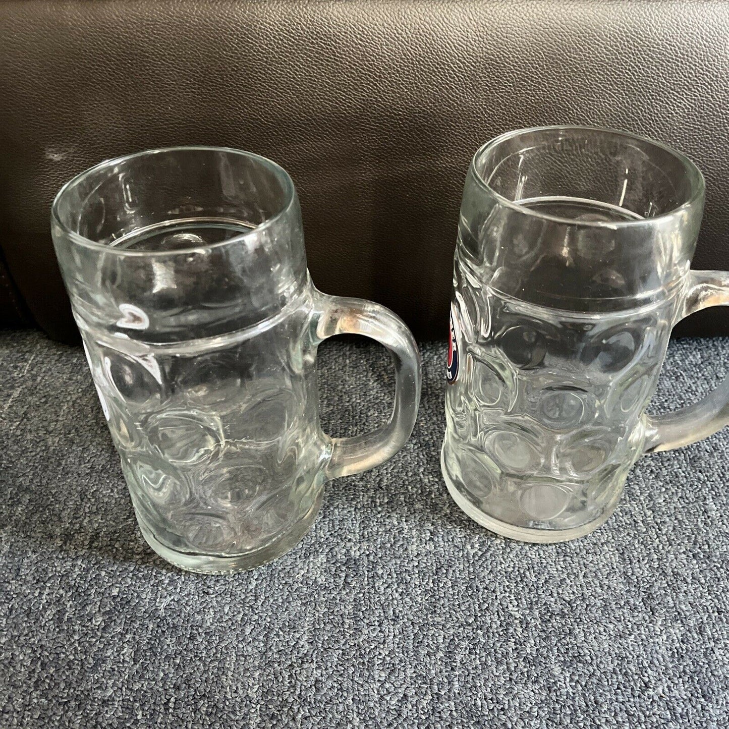 2x Paulaner Munchen 1L/ 2 Pint Glass Beer Mugs & Double Diamond Beer Mug 570 ml