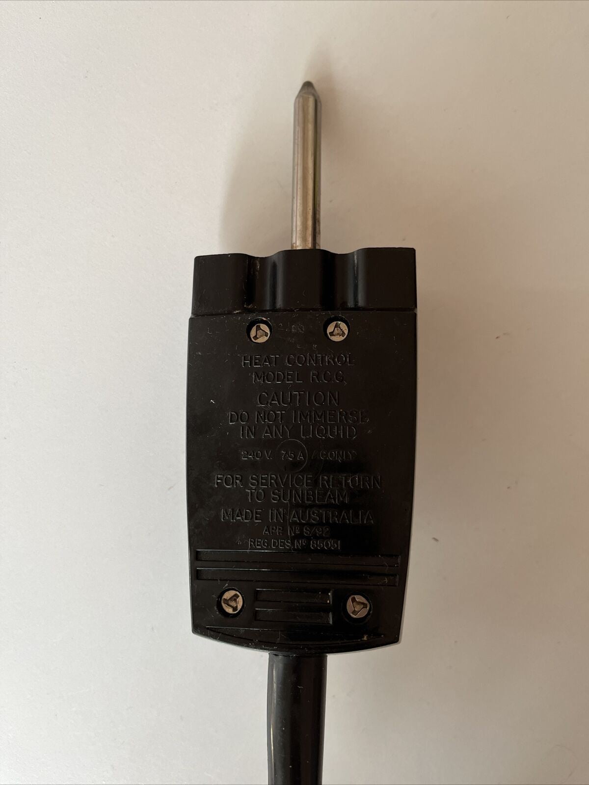 Sunbeam Temperature Control Probe model RCC 240V 7.5A